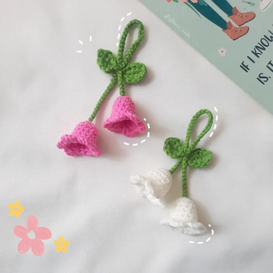 آویز کیف گل بافتنی