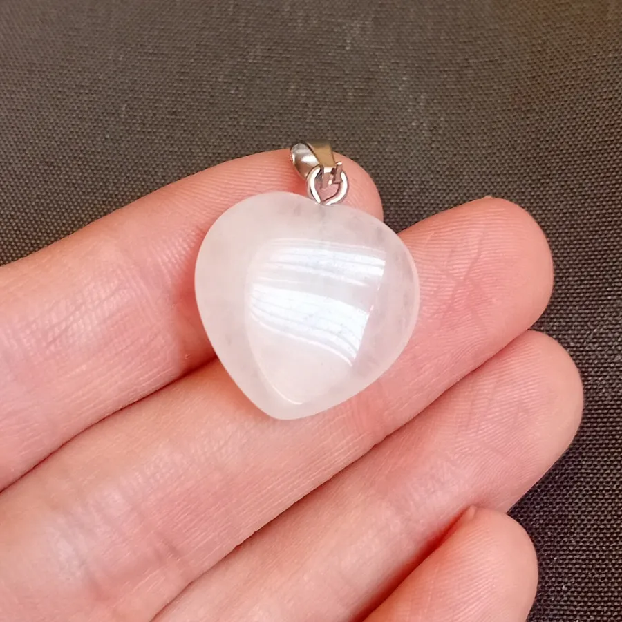 آویز رزکوارتز تراش قلبی