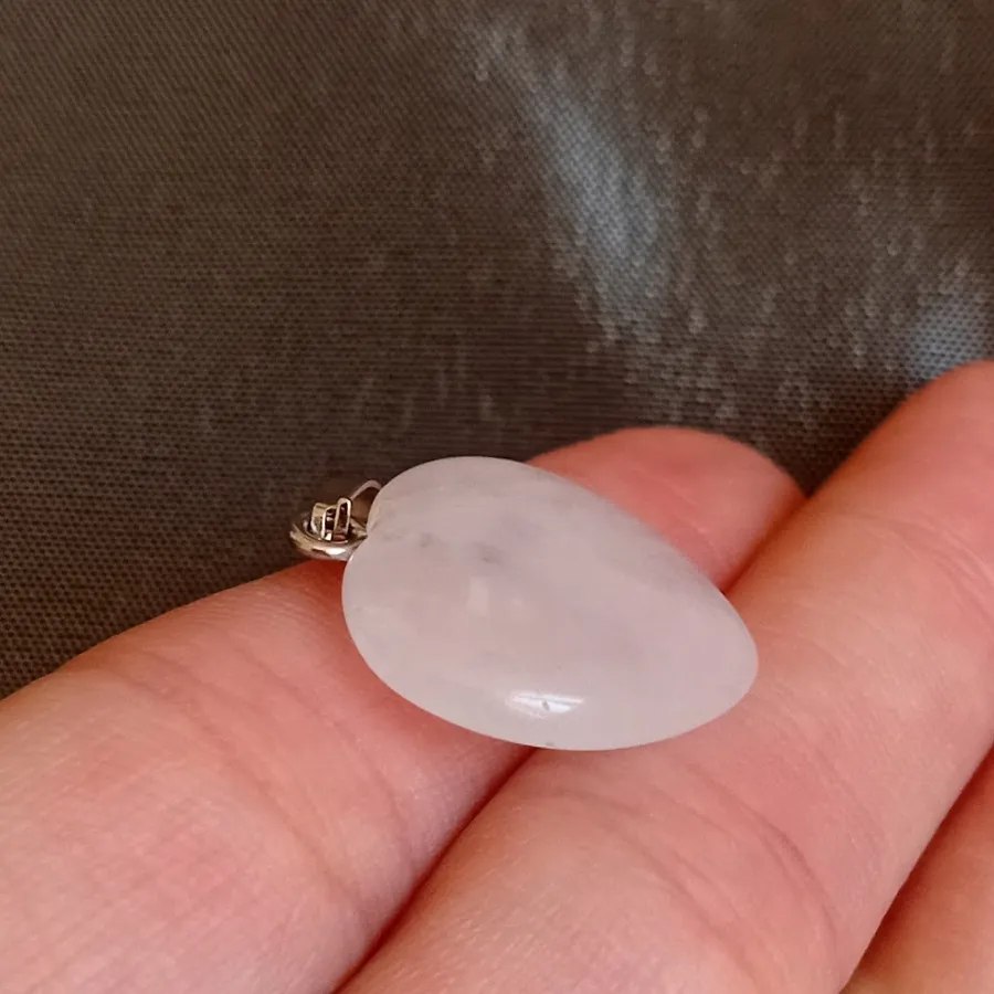 آویز رزکوارتز تراش قلبی