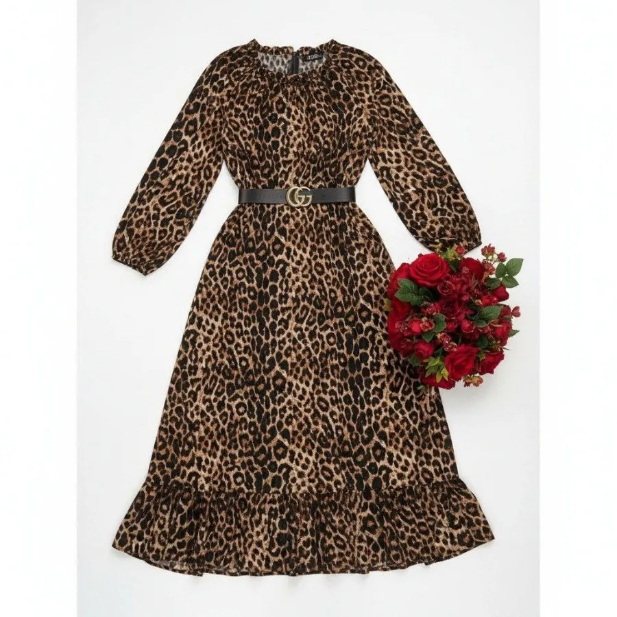 پیراهن ساحلی پلنگی