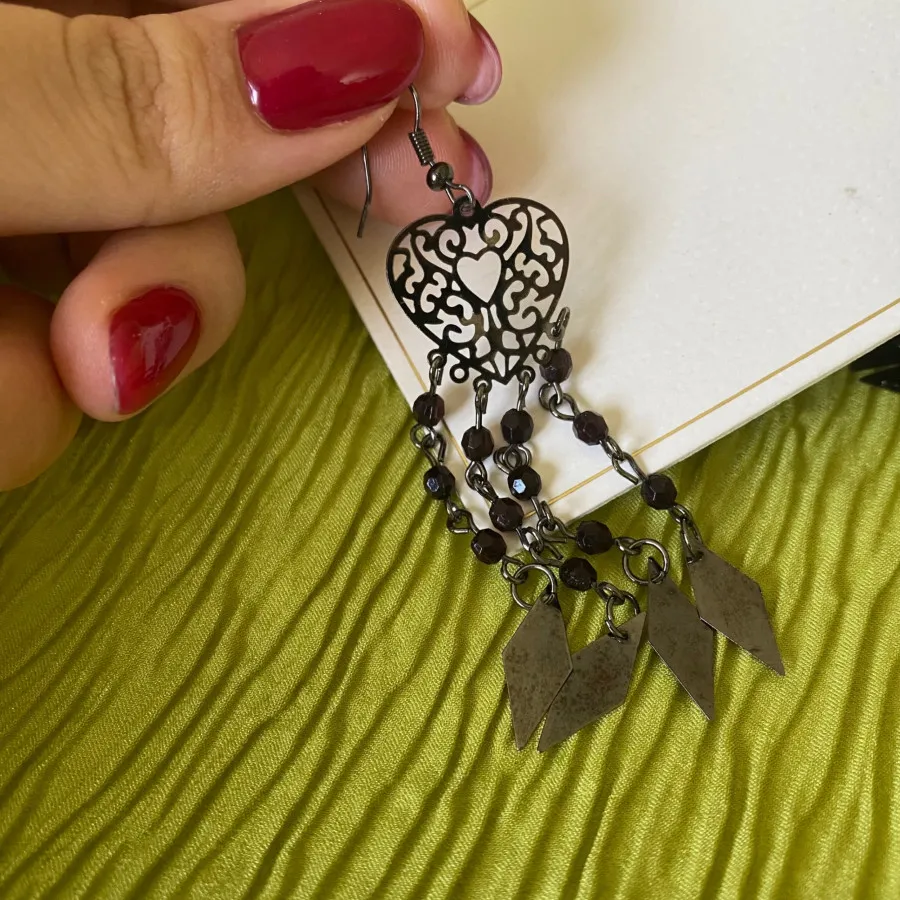 گوشواره قلب آویز