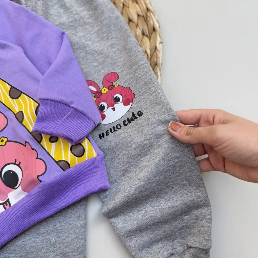 بلوز شلوار دخترانه زرافه