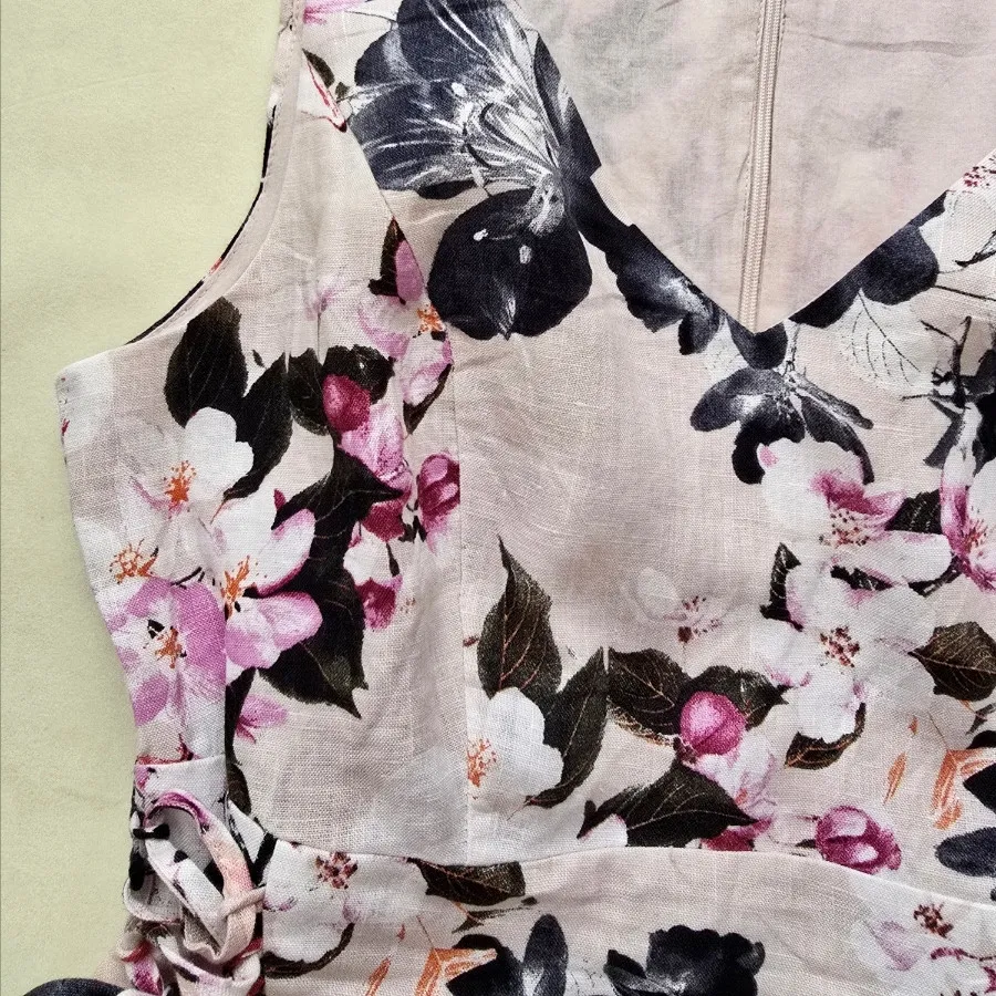 پیراهن لینن گلگلی