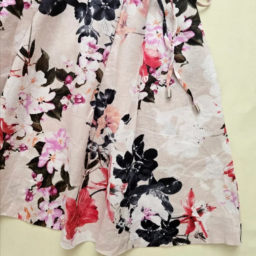 پیراهن لینن گلگلی