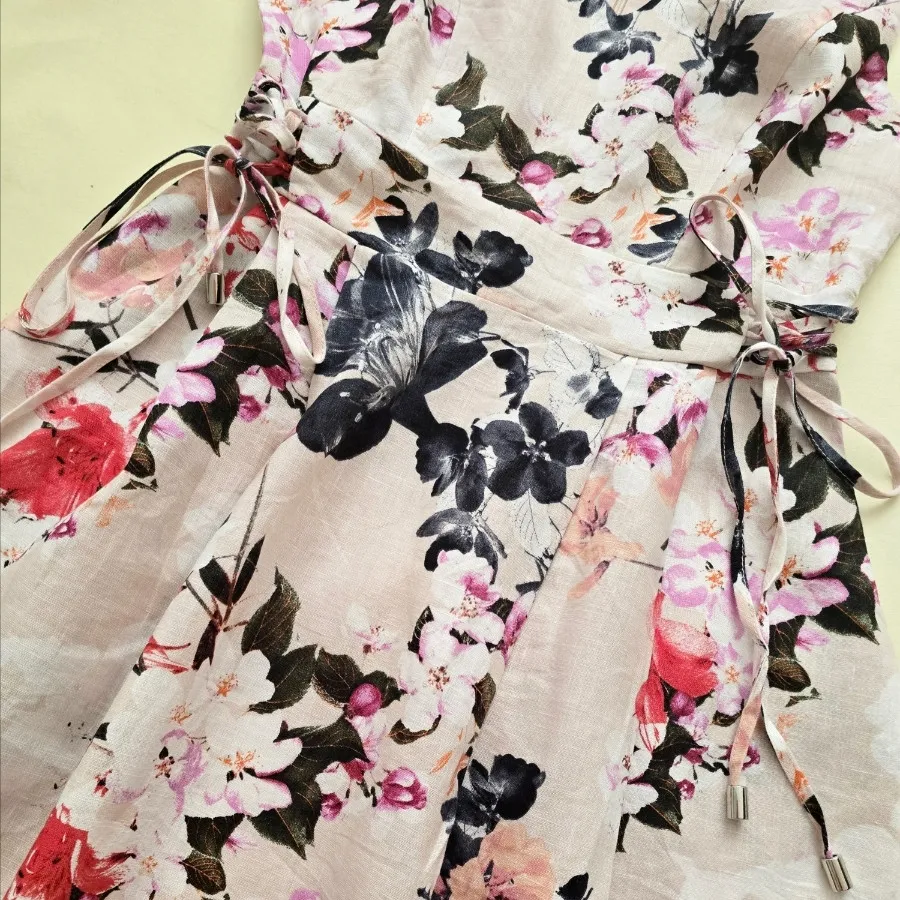 پیراهن لینن گلگلی