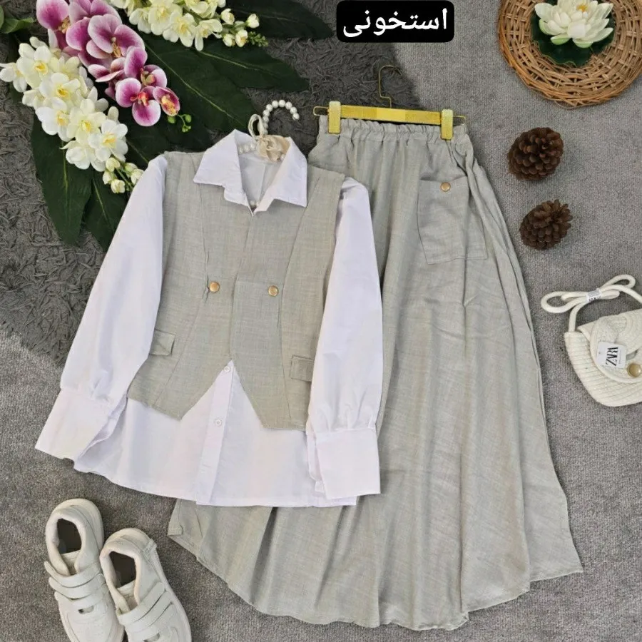 ست شومیز دامن جلیقه