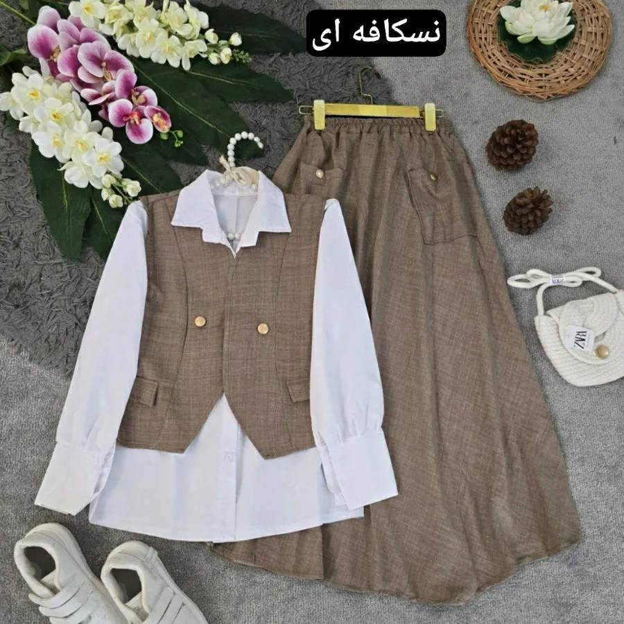 ست شومیز دامن جلیقه