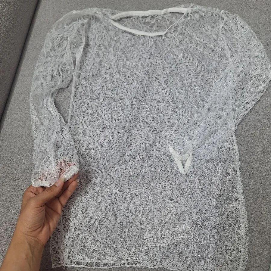 بلوز توری سفید