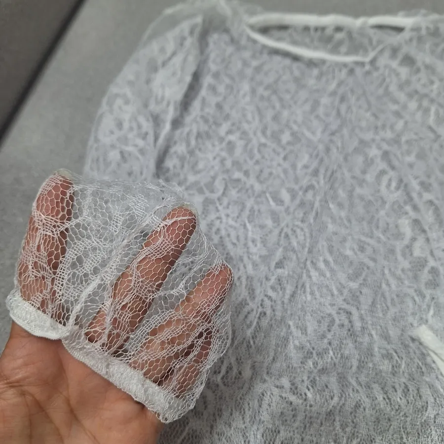 بلوز توری سفید