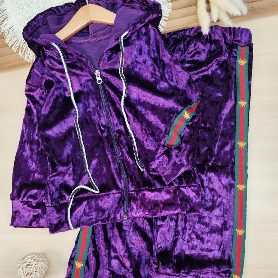 سویشرت شلوار مخمل آیینه ا