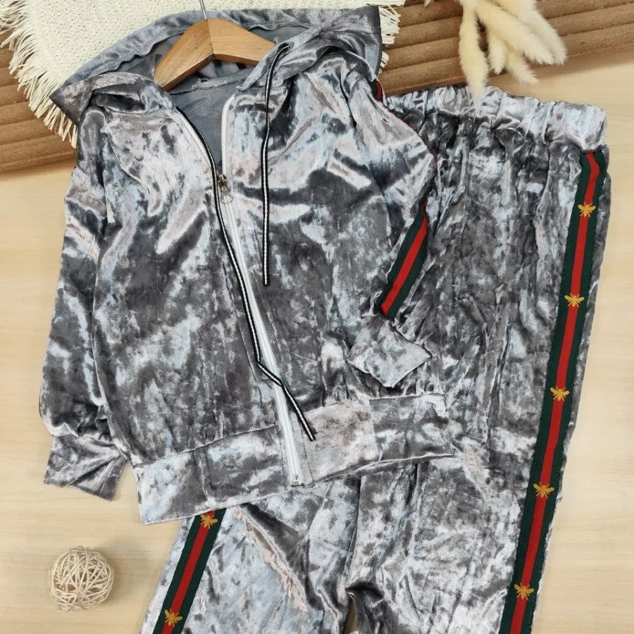 سویشرت شلوار مخمل آیینه ا