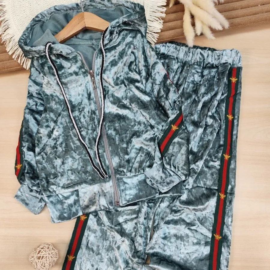 سویشرت شلوار مخمل آیینه ا