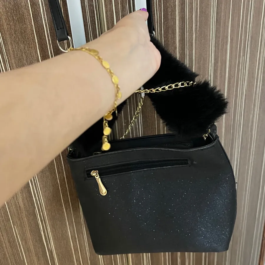 کیف مشکی لمه ای