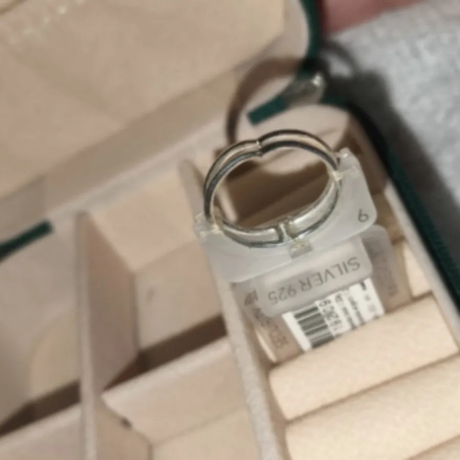 انگشتر نقره طرح موج