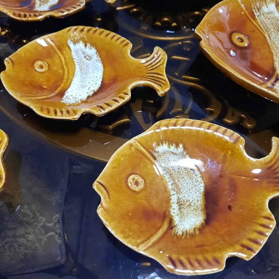 ست بشقاب و سینی طرح ماهی