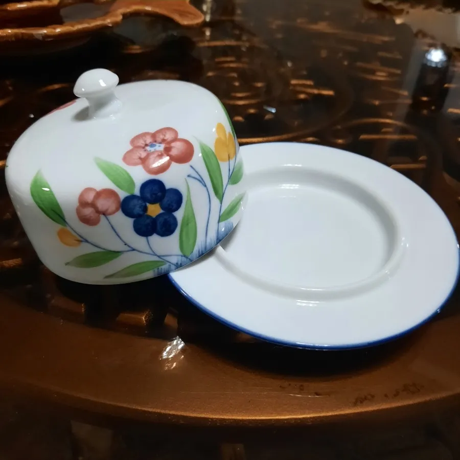 ظرف سرو کره و پنیر سرامیک