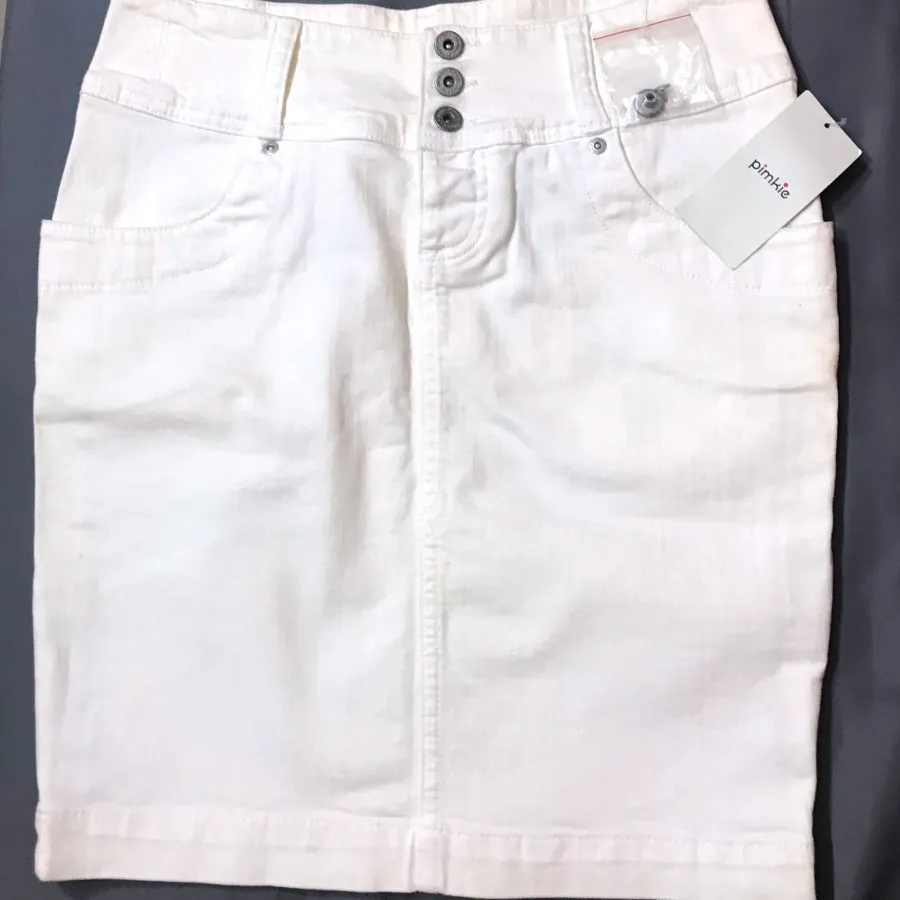 دامن جین سفید