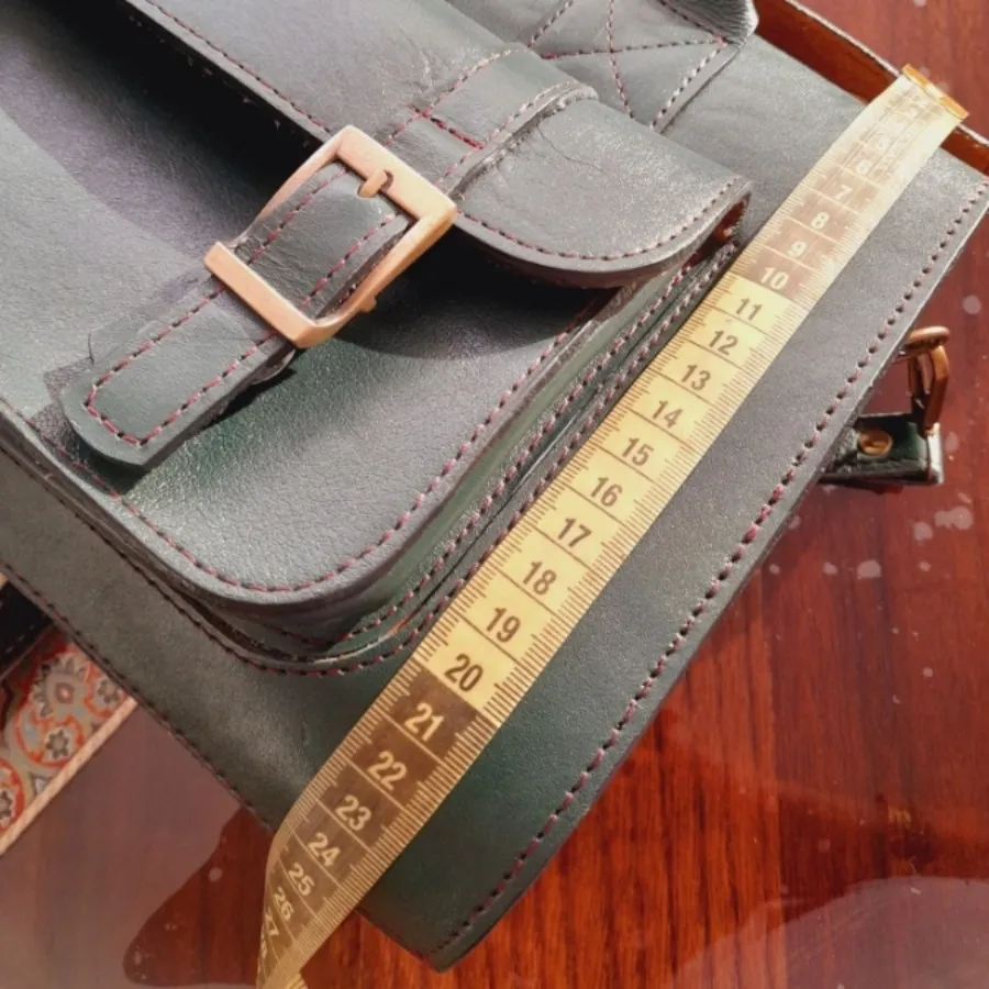 کیف چرم گاوی سبز