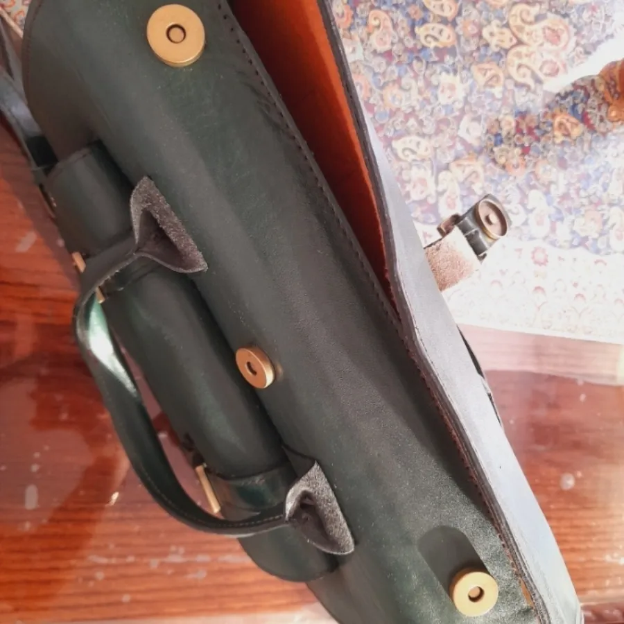 کیف چرم گاوی سبز