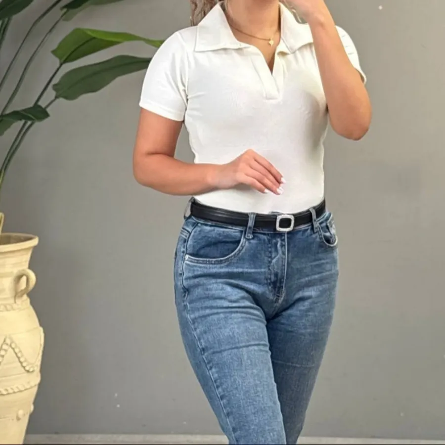 تیشرت کبریتی یقه دار