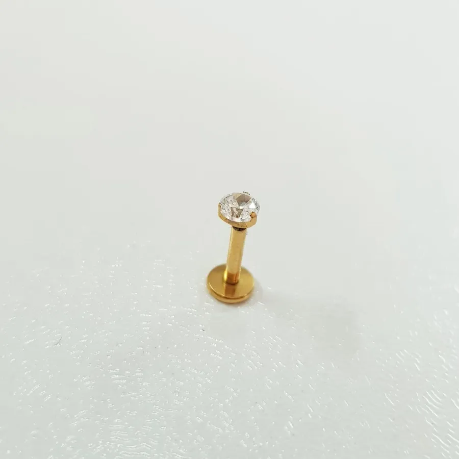 پیرسینگ استیل طلایی