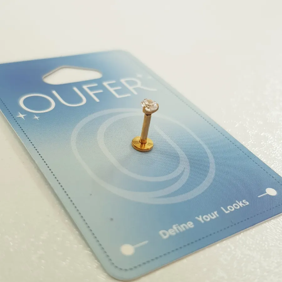 پیرسینگ استیل طلایی