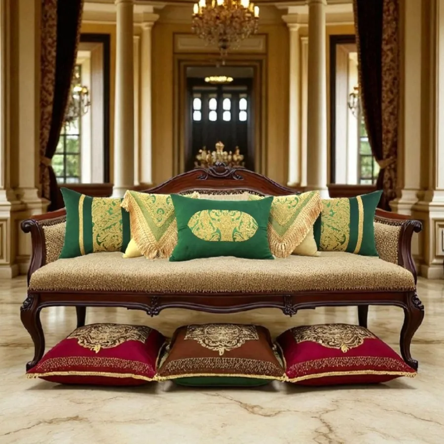 ست کوسن سبز کرم هندی