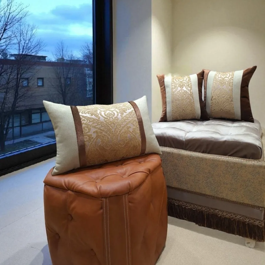 ست کوسن قهوه ای نسکافه ای