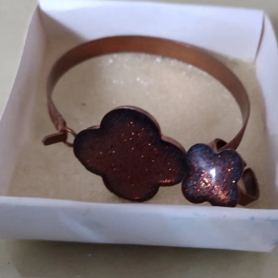 ست دستبند و انگشتر مسی