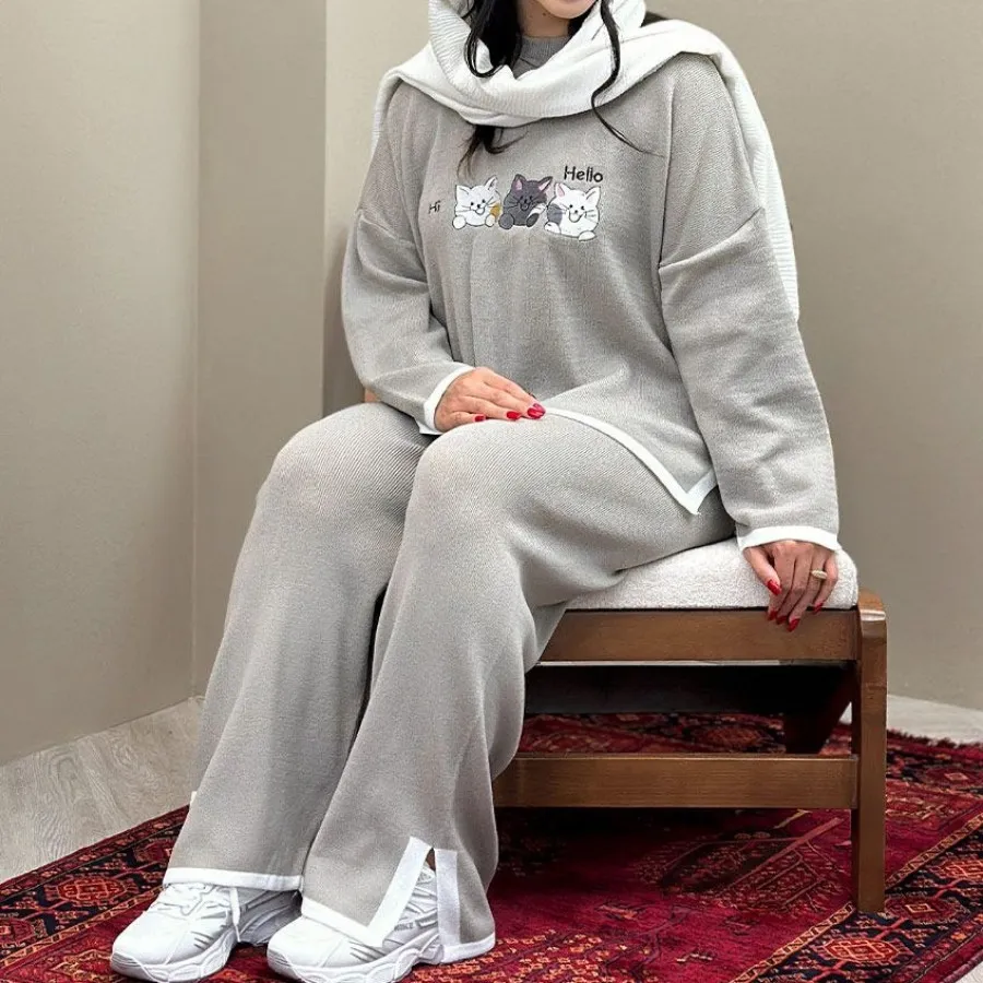 ست بافت طرح گربه