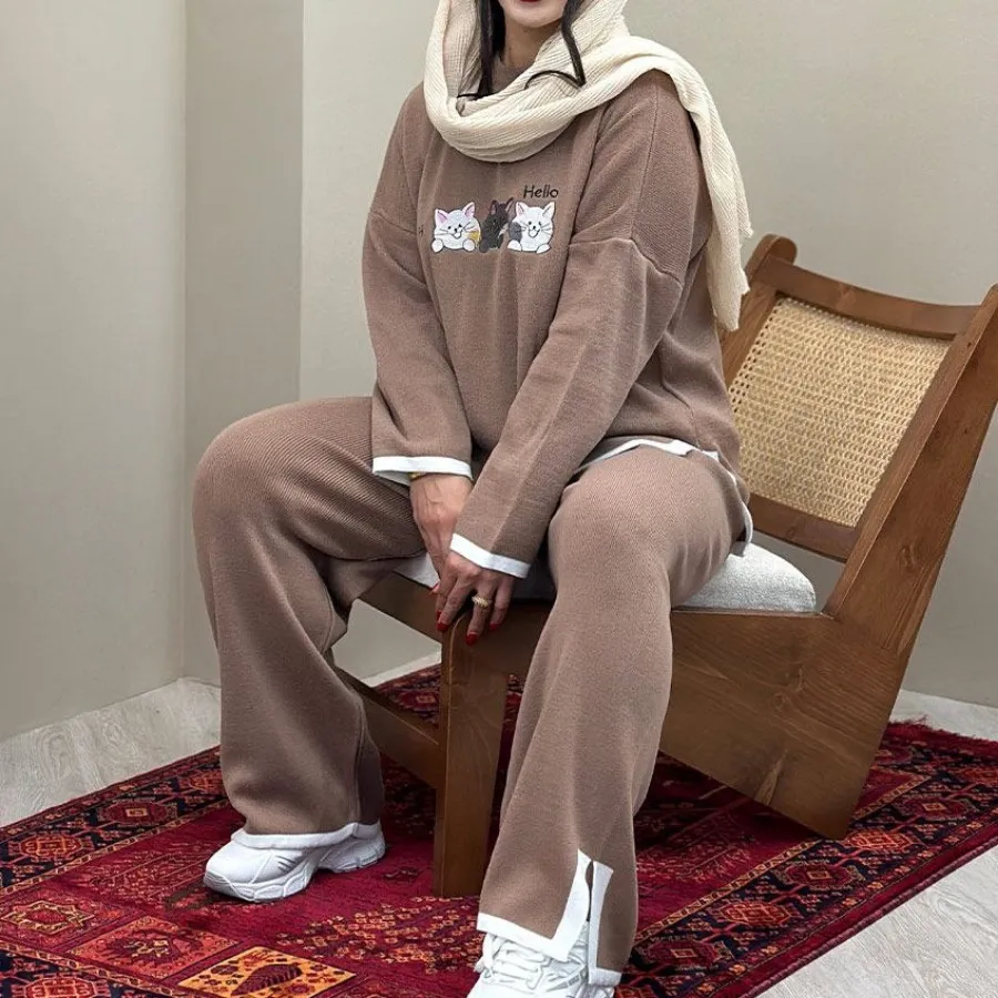 ست بافت طرح گربه