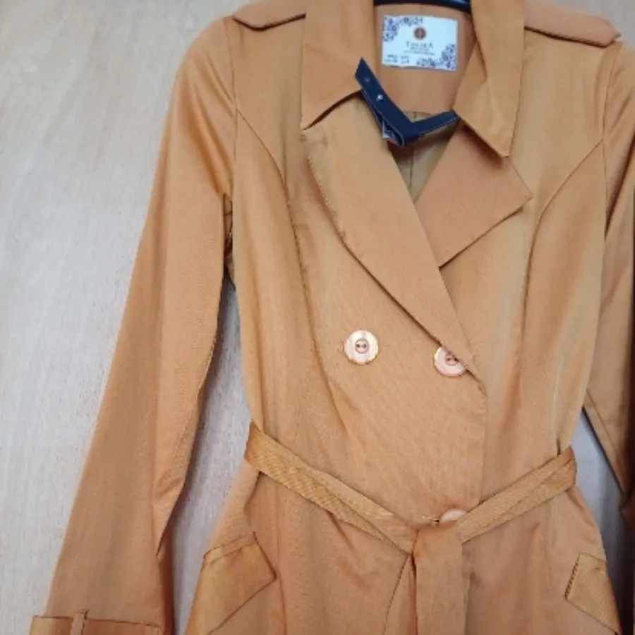 بارانی نارنجی حنایی