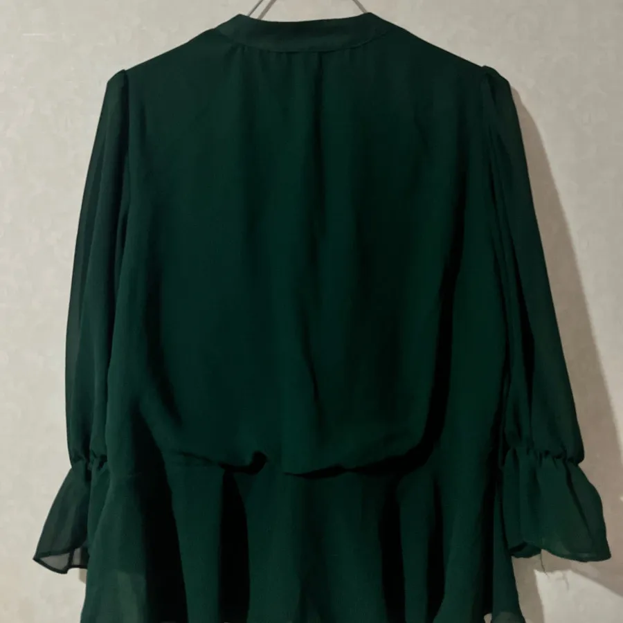 بلوز حریر مجلسی سبز