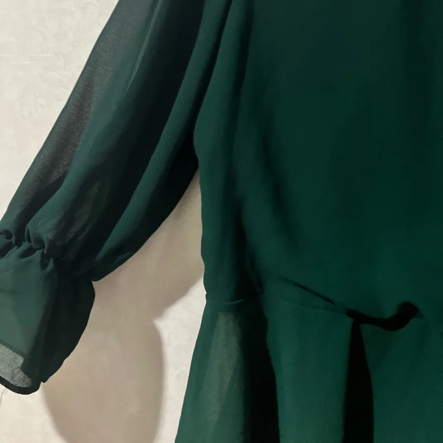 بلوز حریر مجلسی سبز