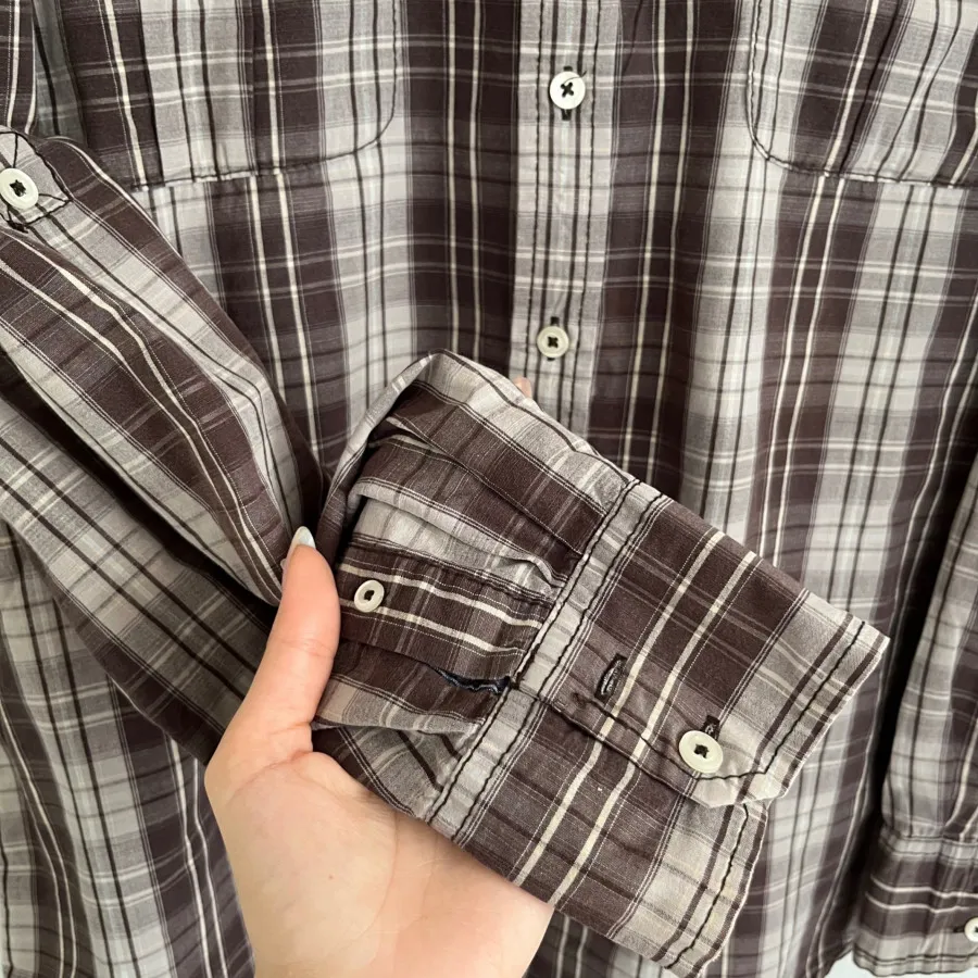 پیراهن چهارخانه نخ پنبه