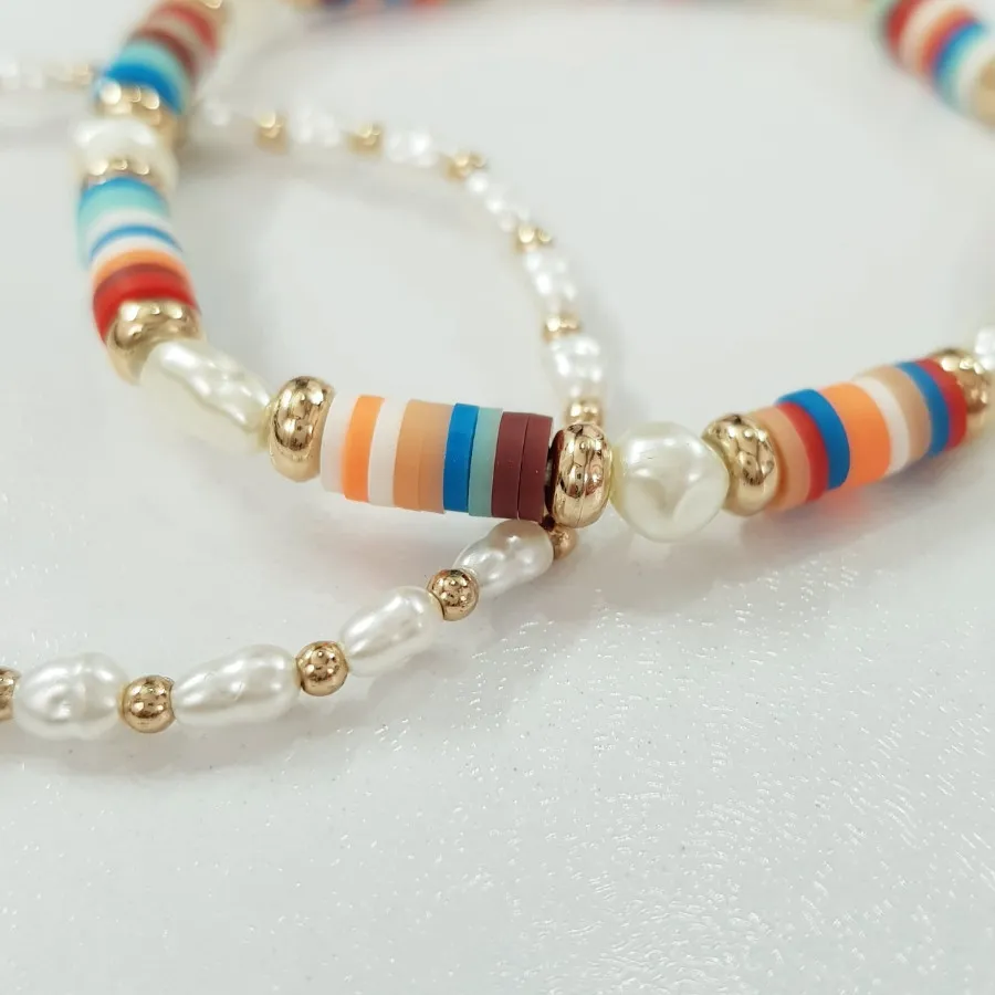 پک دستبند مروارید و فیمو