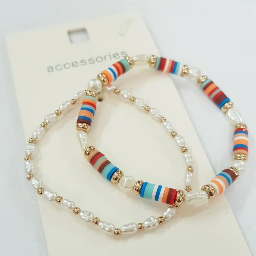 پک دستبند مروارید و فیمو