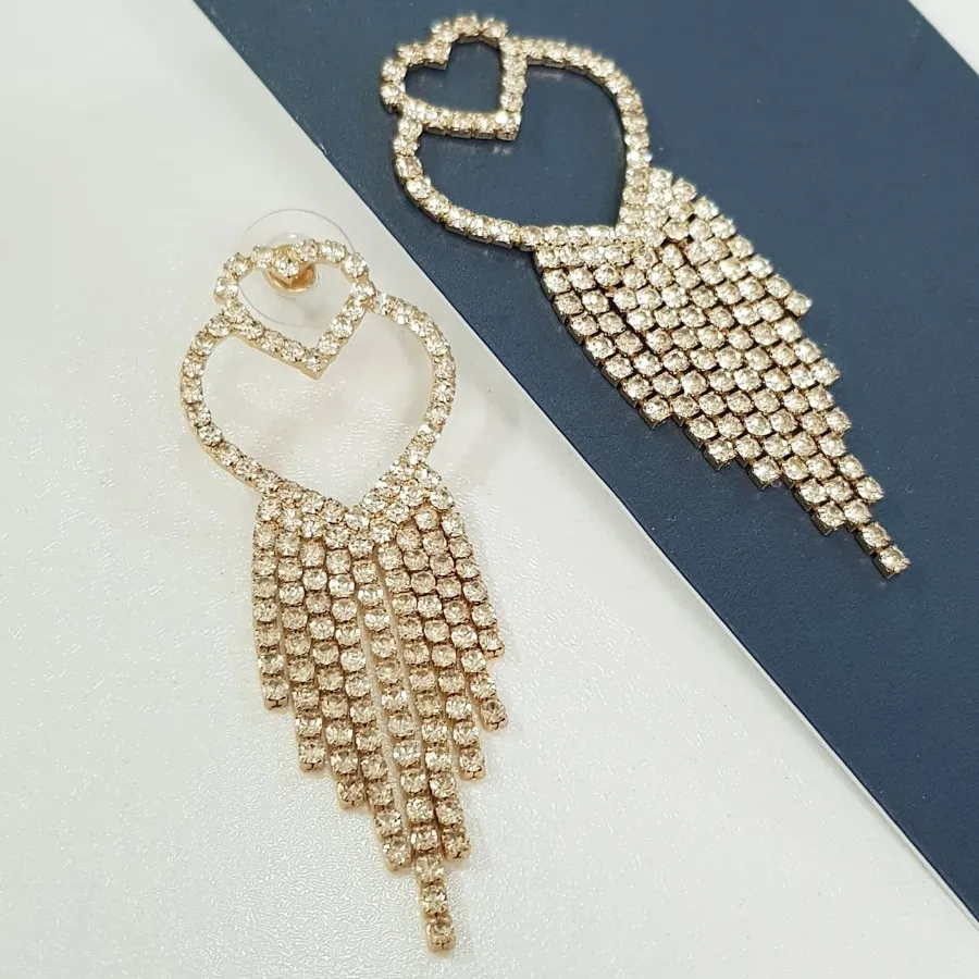 گوشواره تنیسی مجلسی قلبی