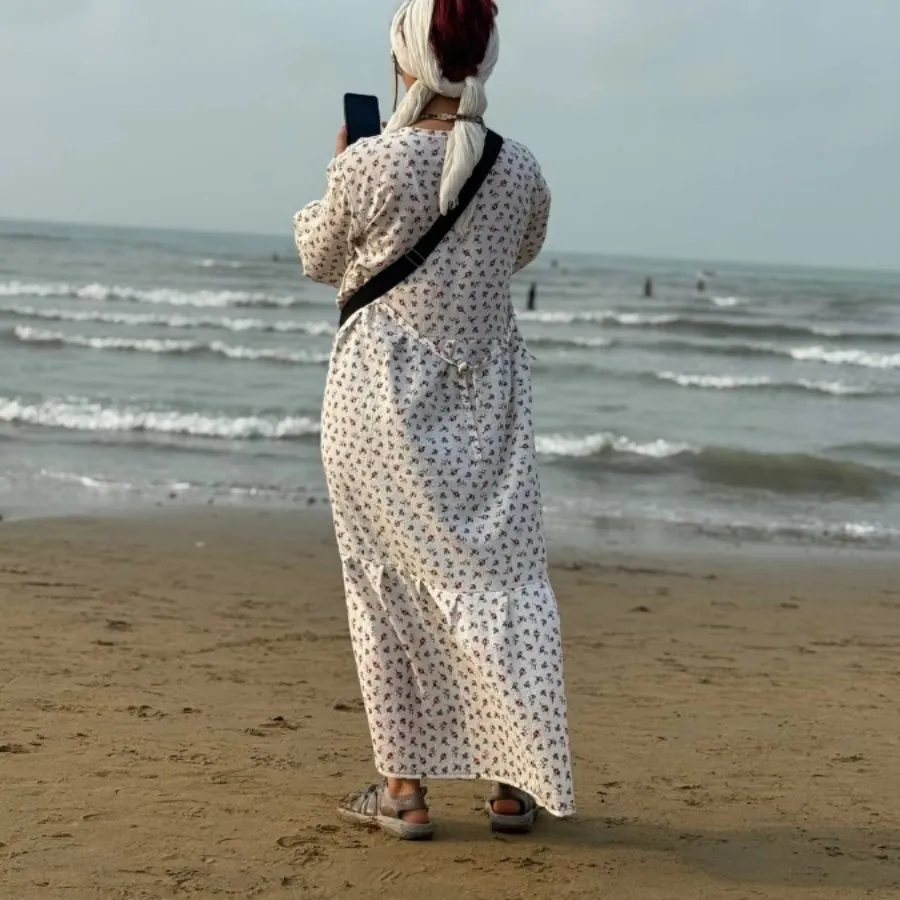 پیراهن ساحلی گلدار