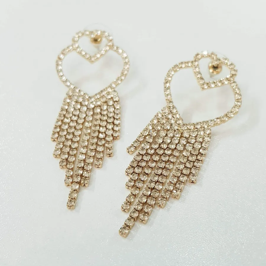 گوشواره مجلسی تنیسی طلایی