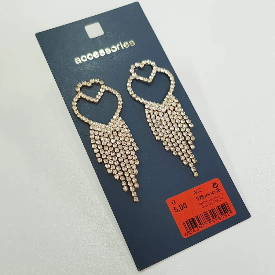 گوشواره مجلسی تنیسی طلایی