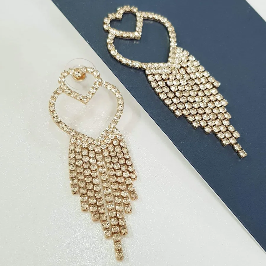 گوشواره مجلسی تنیسی طلایی