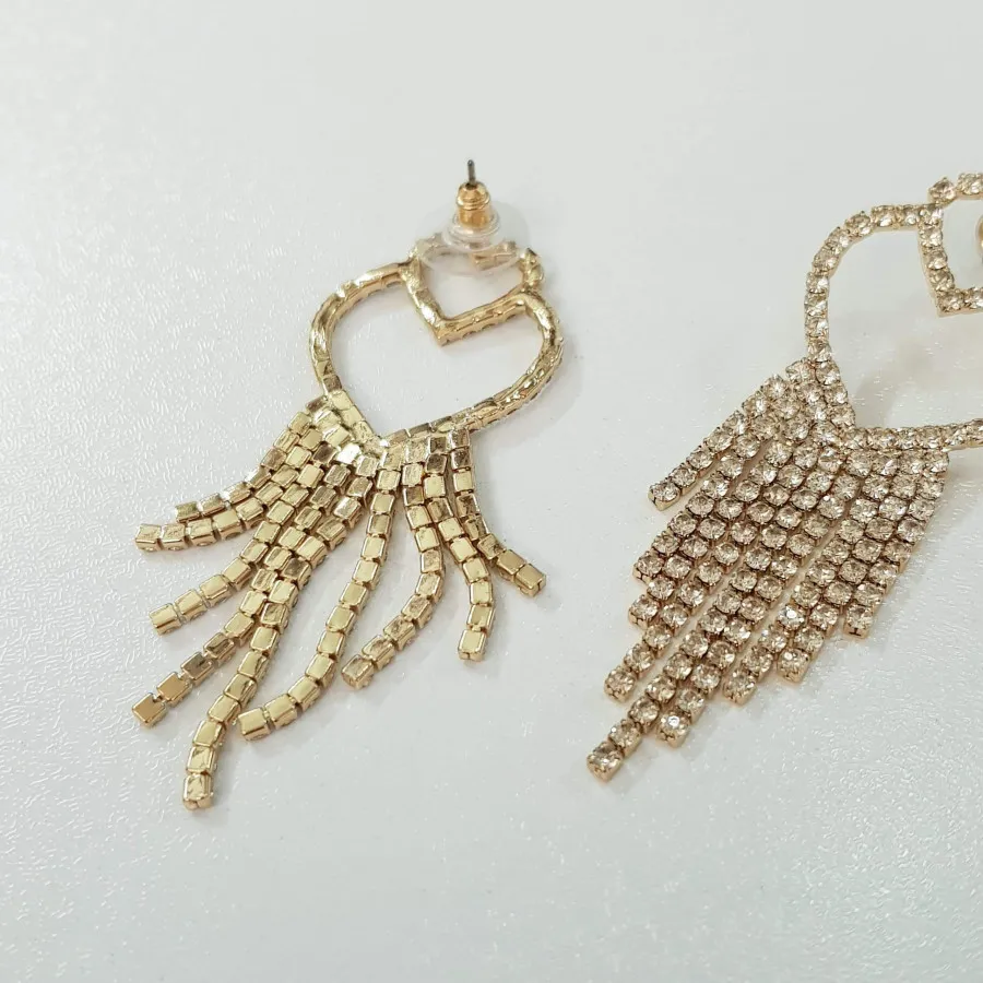 گوشواره مجلسی تنیسی طلایی