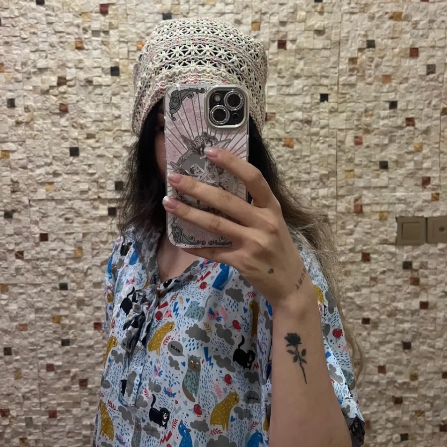 کلاه توری نخی شین