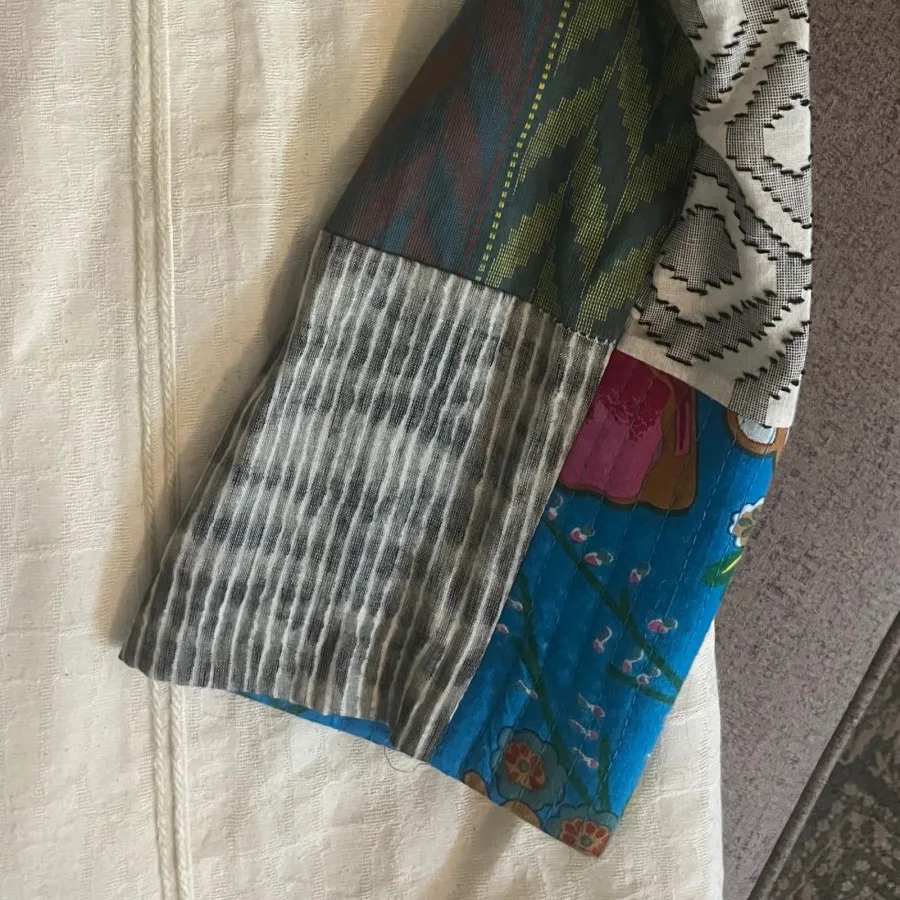 کت لینن تکه دوزی