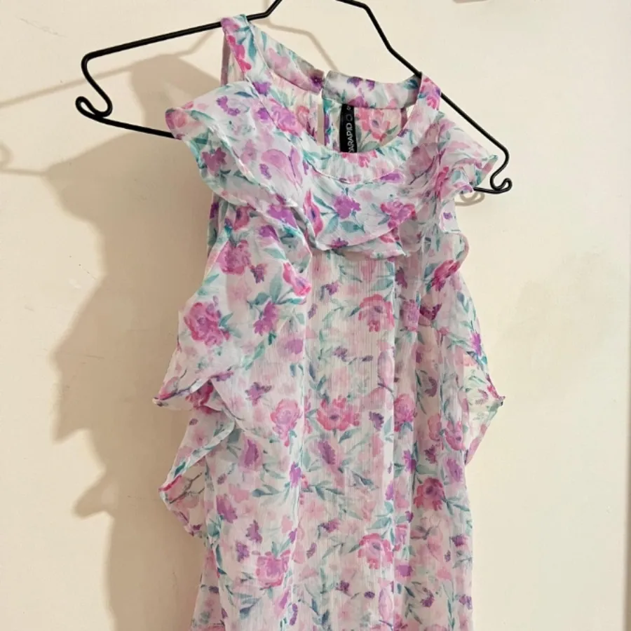 تاپ حریر گلدار خارجی