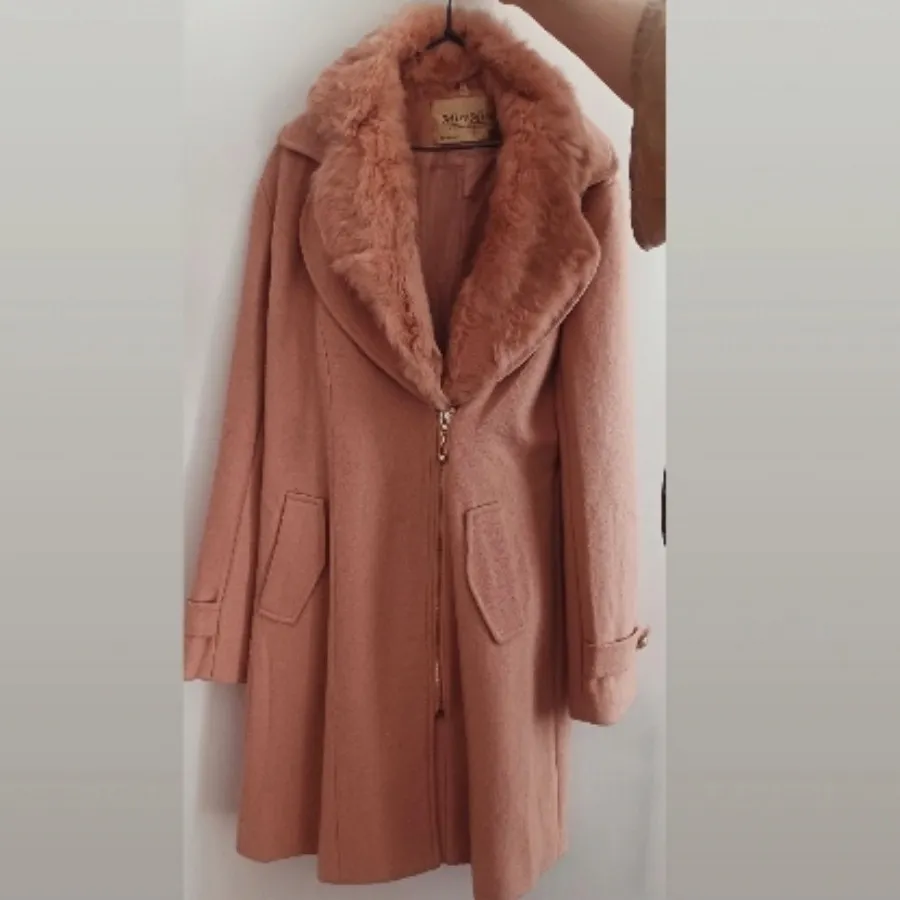 پالتو کوتاه صورتی کمرنگ