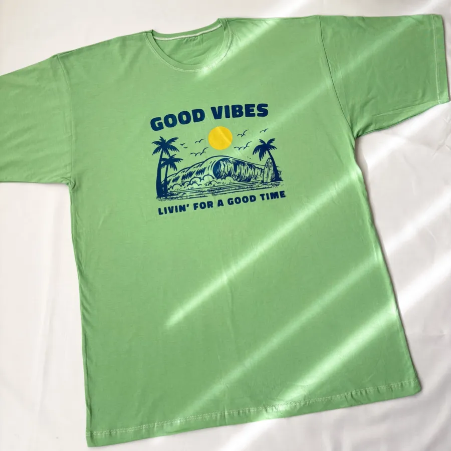 تیشرت لانگ Good vibes