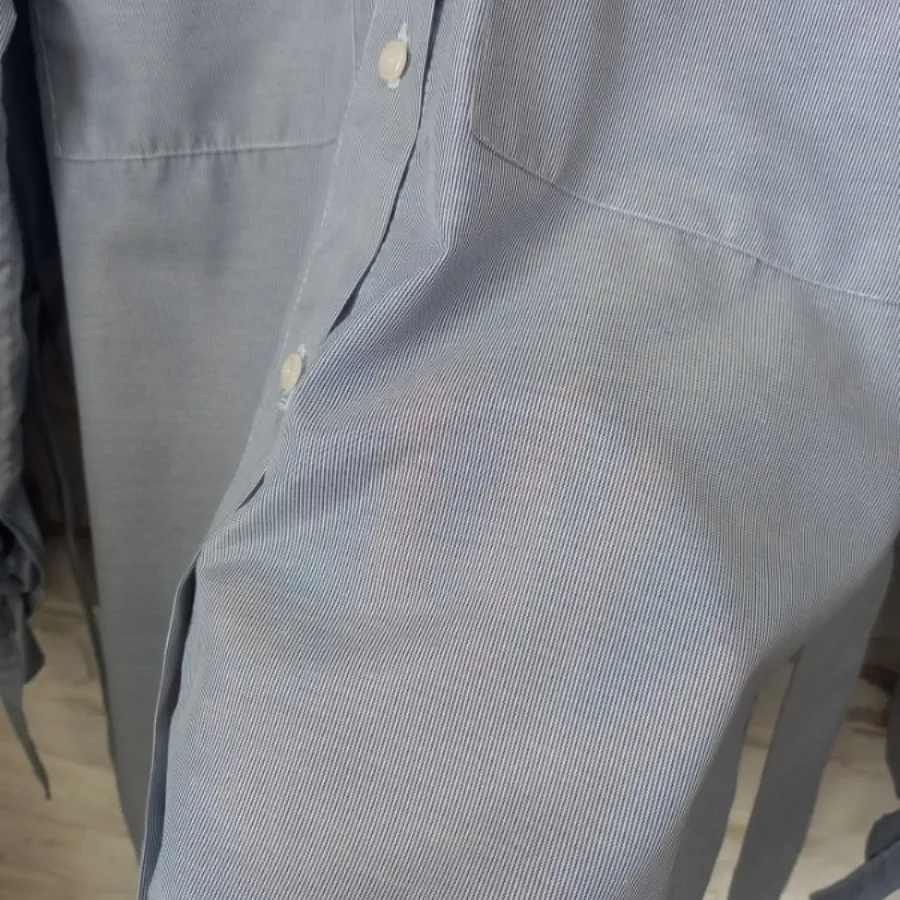 شومیز آبی /سفید راه راه