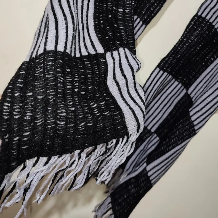 شال بافت دو رنگ